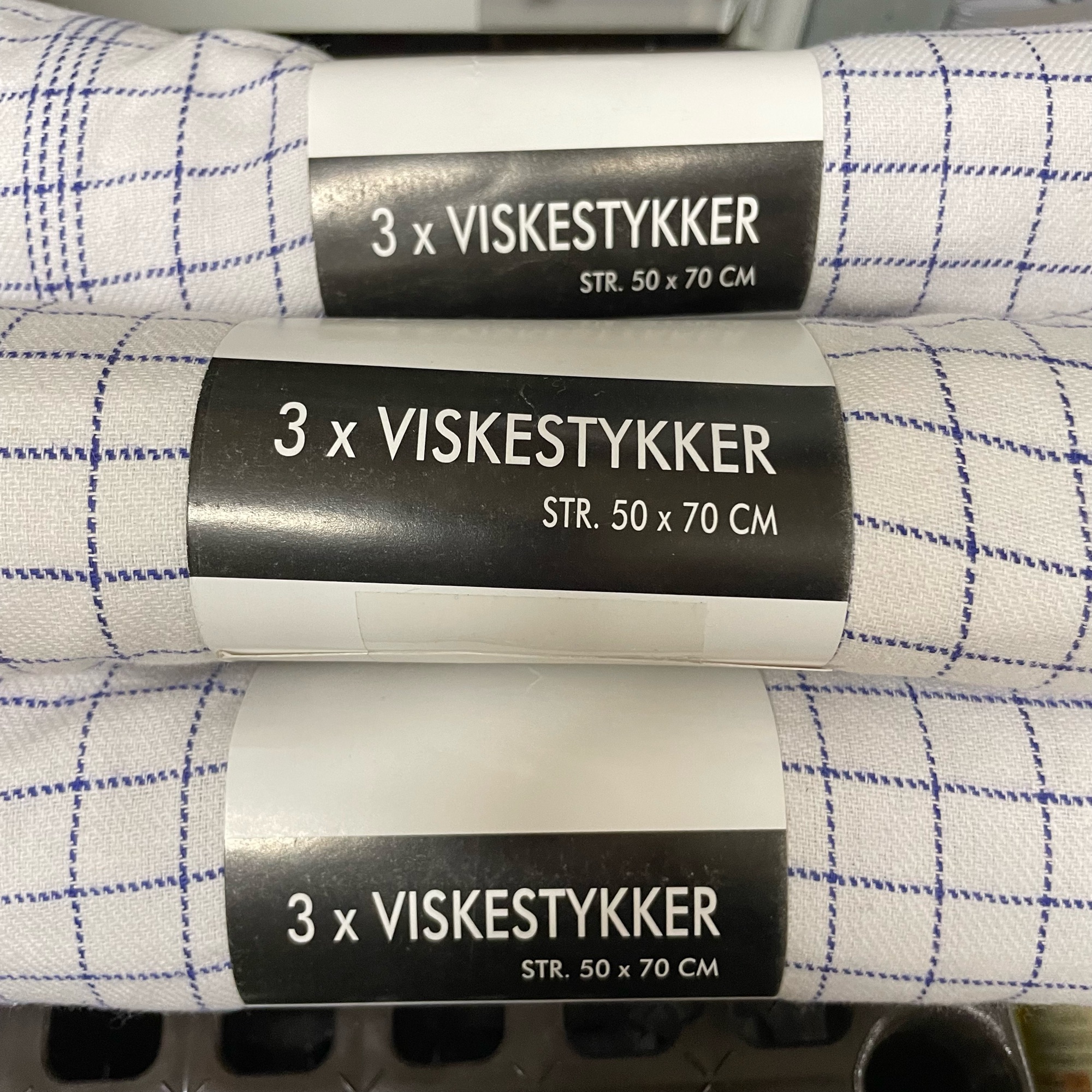 3-pak hvide viskestykker