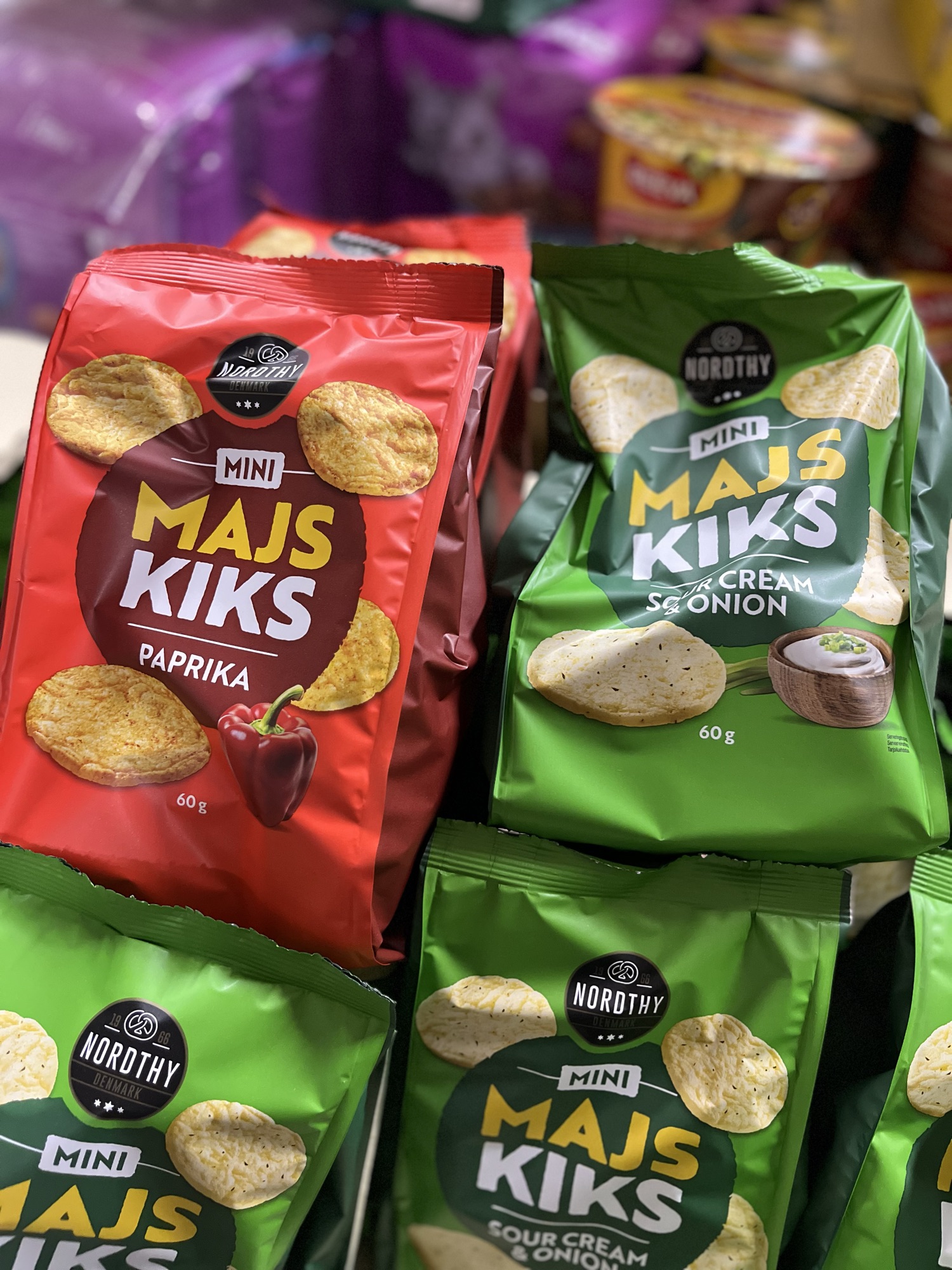 Majskiks med paprika el. Sour cream & onion smag🤩